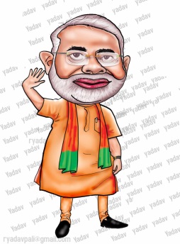 narendra modi caricature